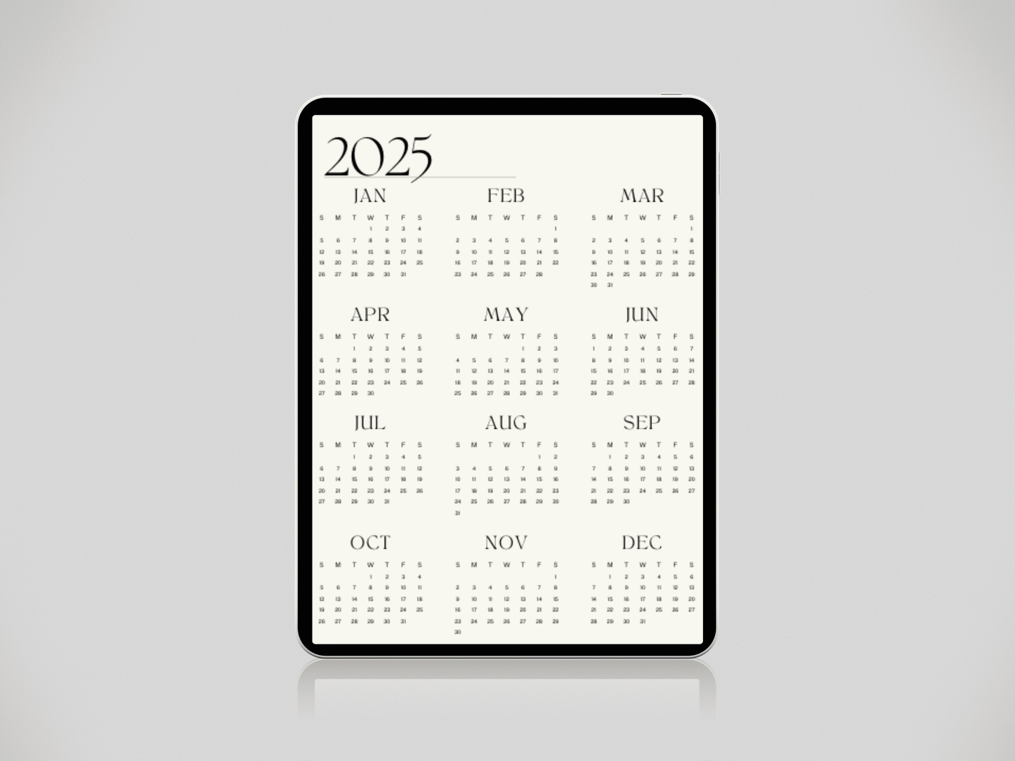 2025 Minimalist Daily/Weekly/Monthly Planner