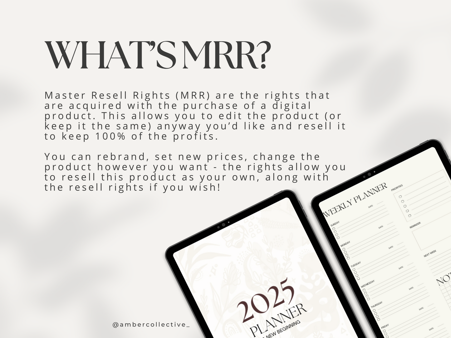 2025 Minimalist Daily/Weekly/Monthly Planner