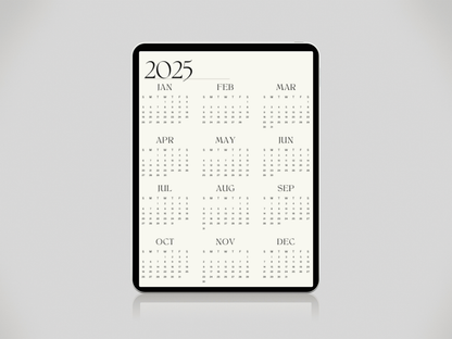 2025 Minimalist Daily/Weekly/Monthly Planner
