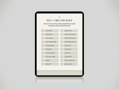 Self-Care and Wellness Journal
