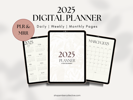 2025 Minimalist Daily/Weekly/Monthly Planner