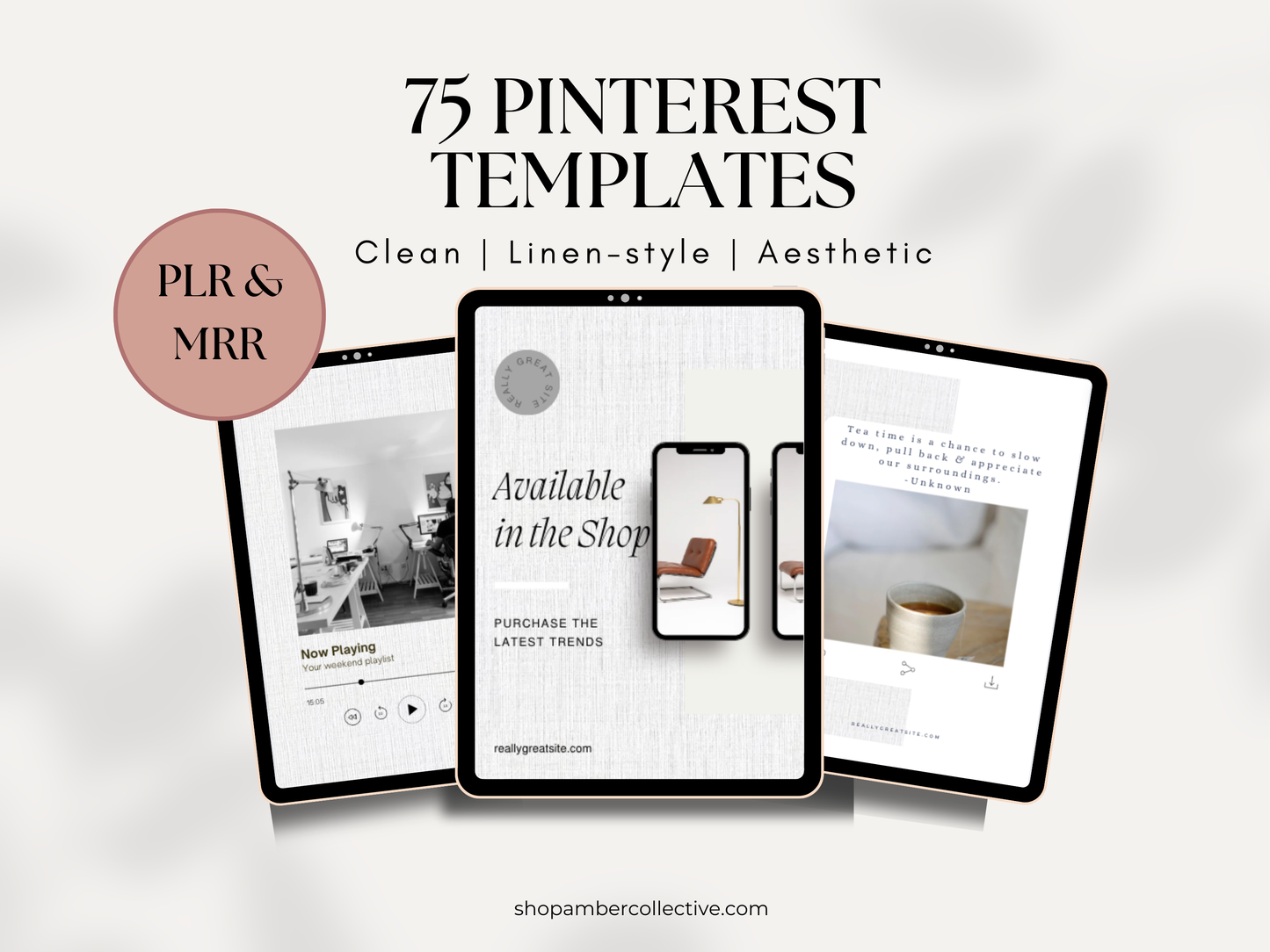 75 Clean Pinterest Templates