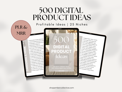 500 Digital Product Ideas