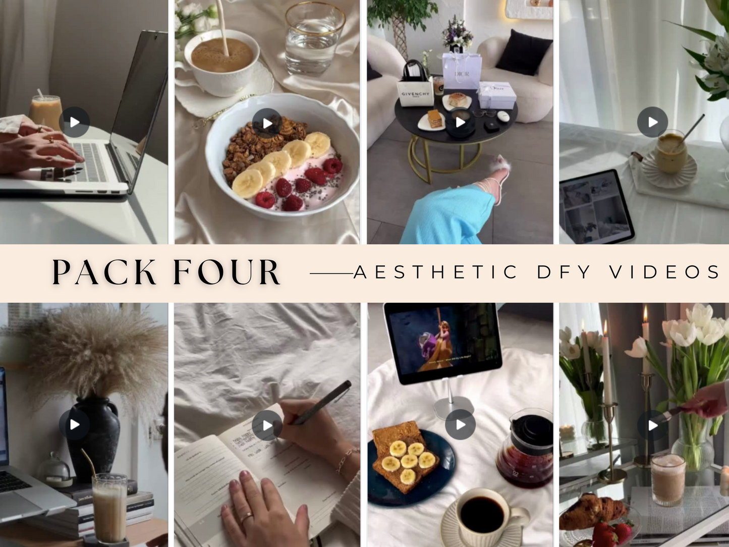 Pack Four - 248 Faceless Aesthetic DFY Videos